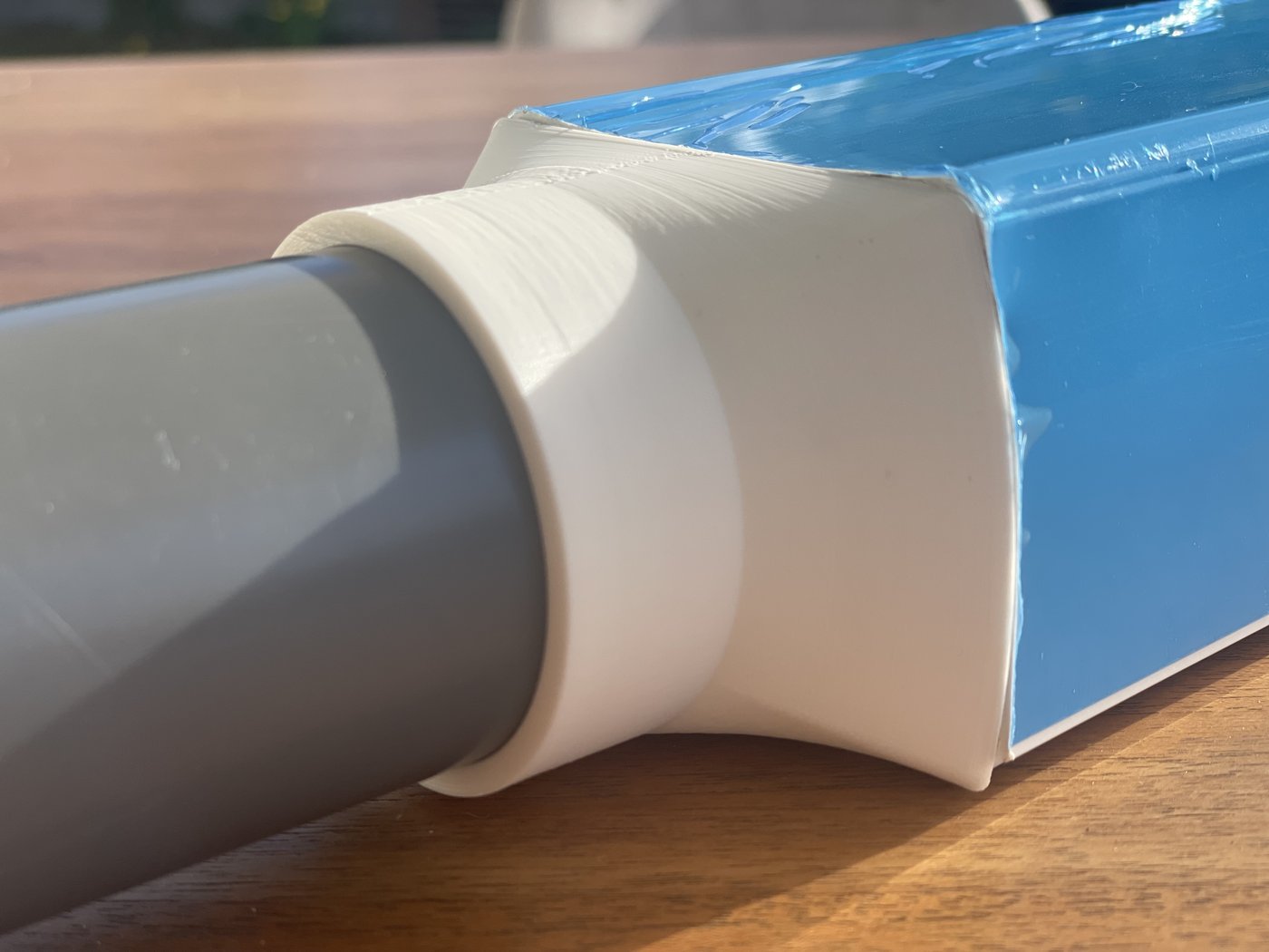 Détail du manchon de raccordement imprimé en 3D