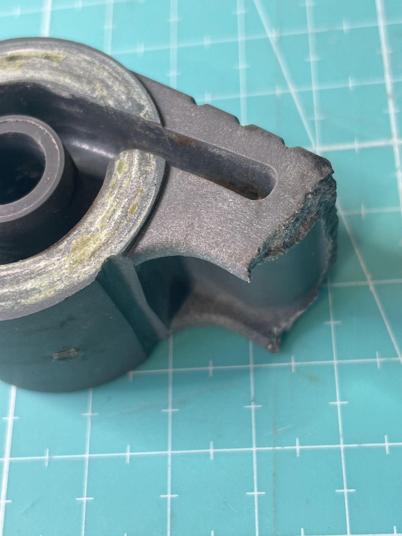 Détail de la poignée de bateau imprimée en 3D